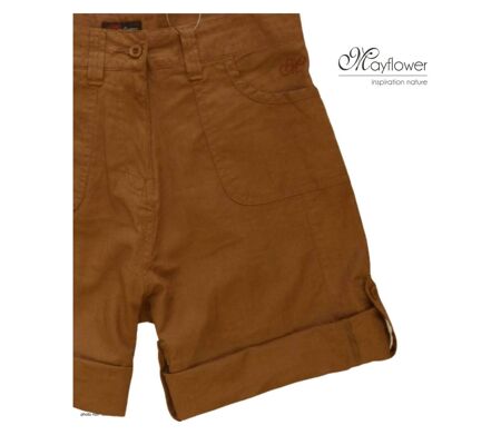 Short en coton et lin Femme MAYFLOWER BOCCAC : la légèreté naturelle à longueur ajustable