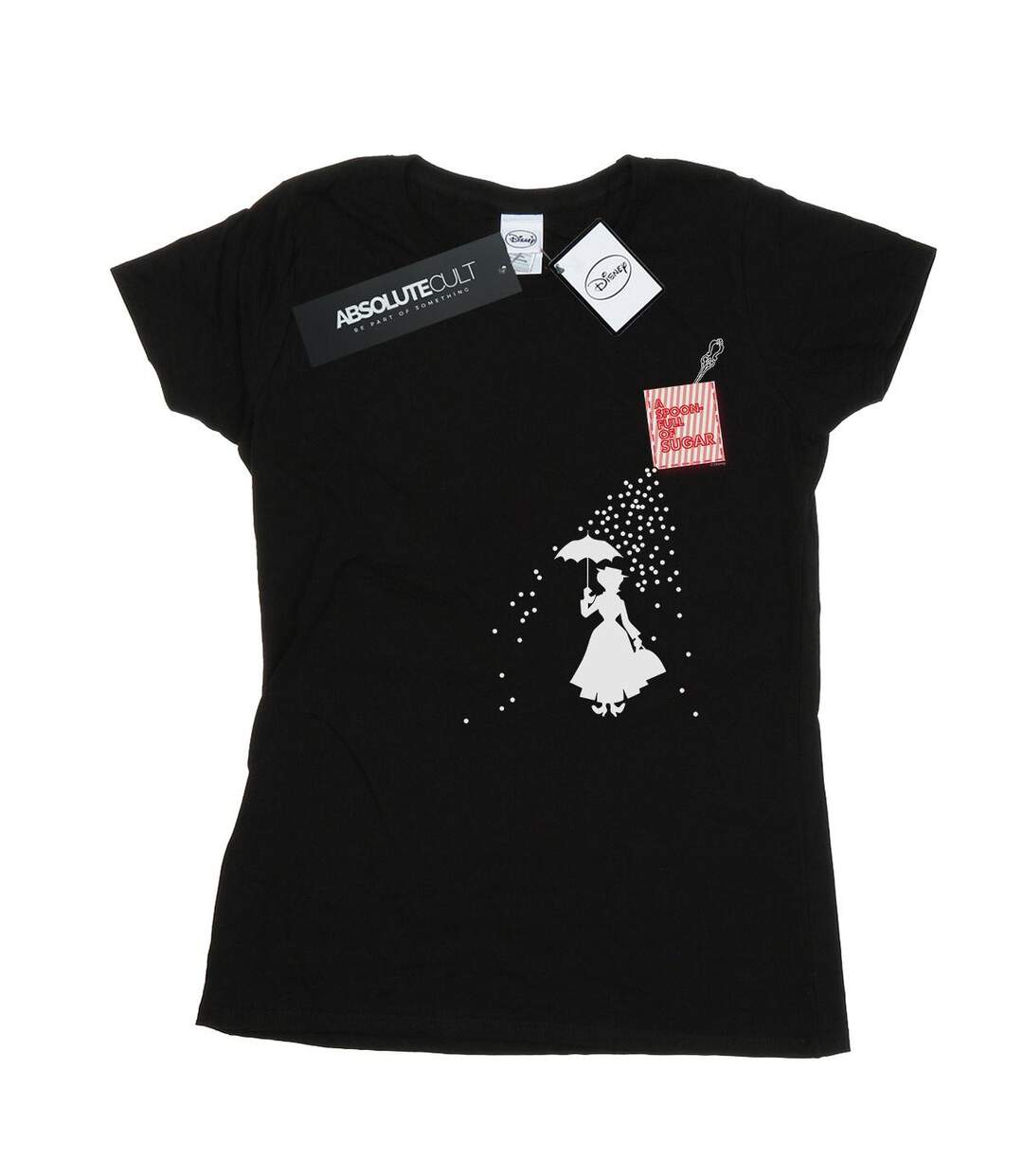 Disney - T-shirt MARY POPPINS SPOONFUL OF SUGAR - Femme (Noir) - UTBI15120-1