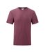 T-shirt Valueweight Homme Bordeaux Chiné Fruit Of The Loom-1