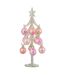 Sapin de Noël en Verre Boules 27cm Rose-1