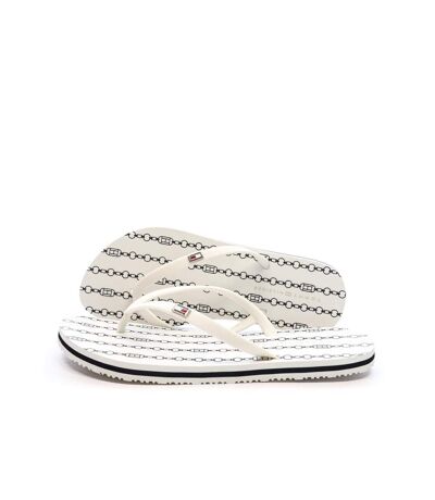 Tongs blanches femme tommy hilfiger hilfiger strap beach - 36