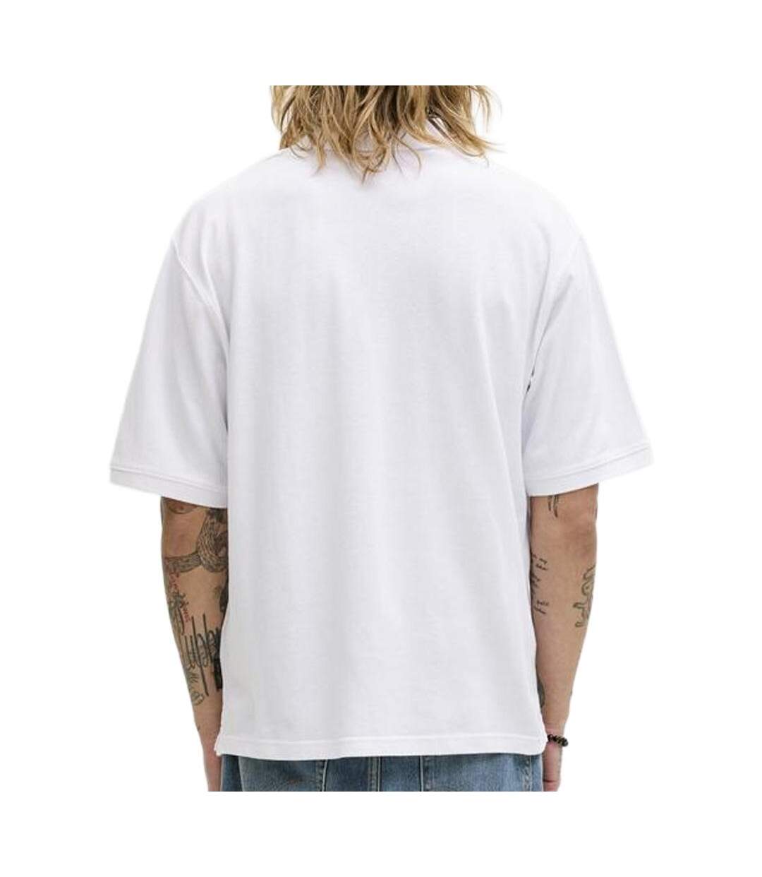 Polo blanc homme jack & jones archive graphic polo-2