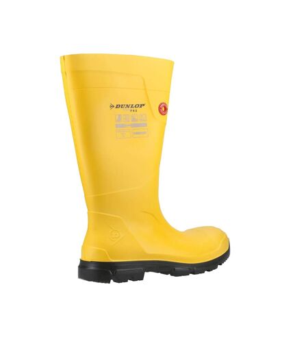 Unisex adult purofort fieldpro safety wellington boots yellow/black Dunlop