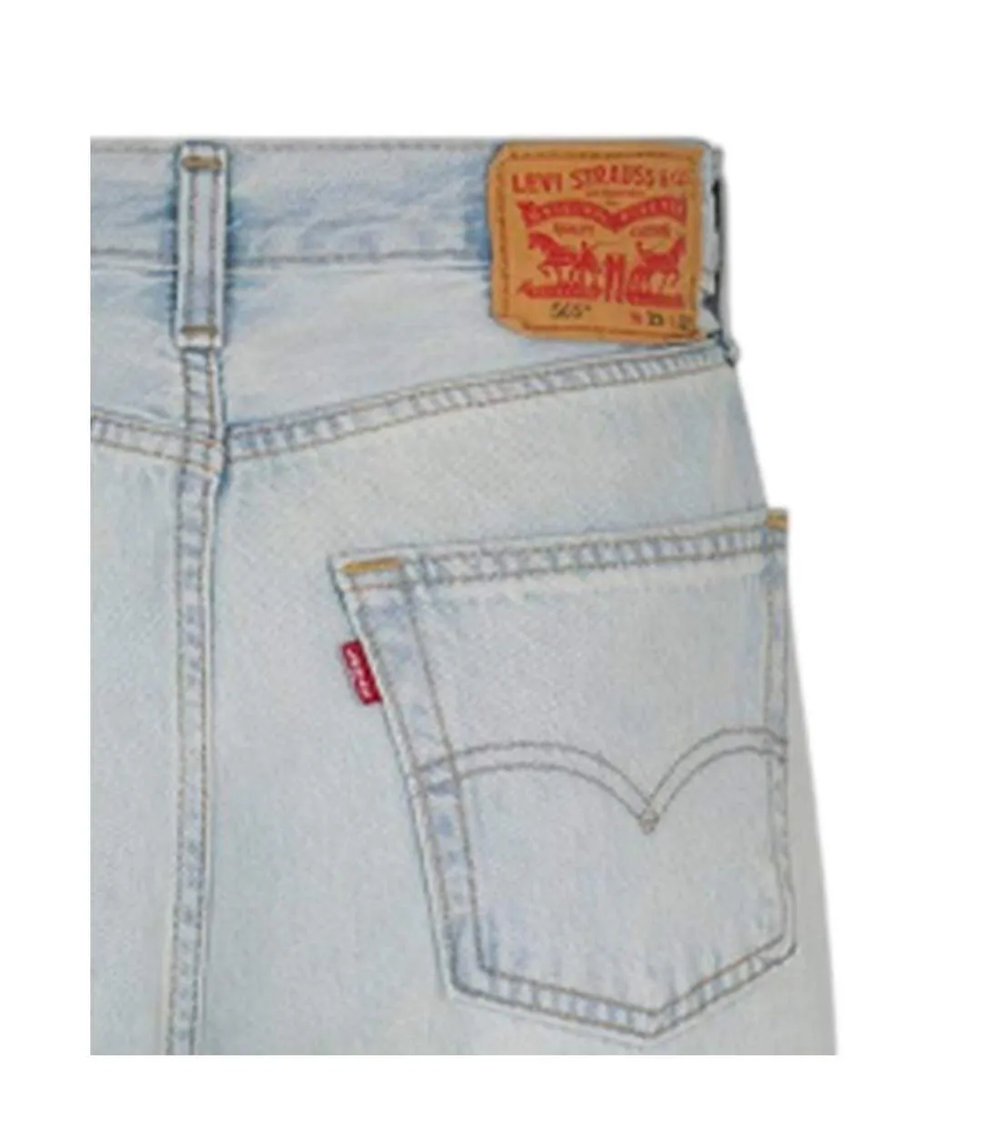 Mens 565 Straight Leg Loose Jeans Light Blue Levis-3