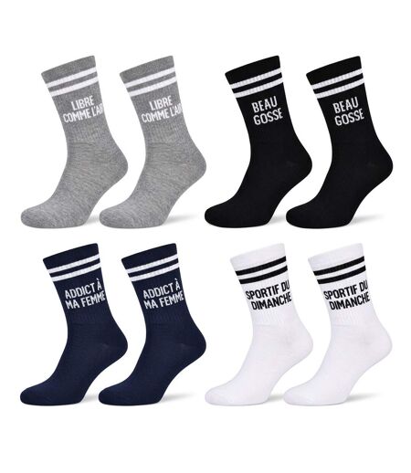 OZABI Chaussettes Homme Message Humoristiques Pack de 8 Paires
