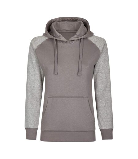 Sweat À Capuche My Mate Femme Gris Gris Chiné Miners Mate