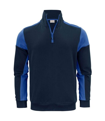 Sweat Motif/style Contrasté Homme Bleu Marine Cobalt Printer PRIME