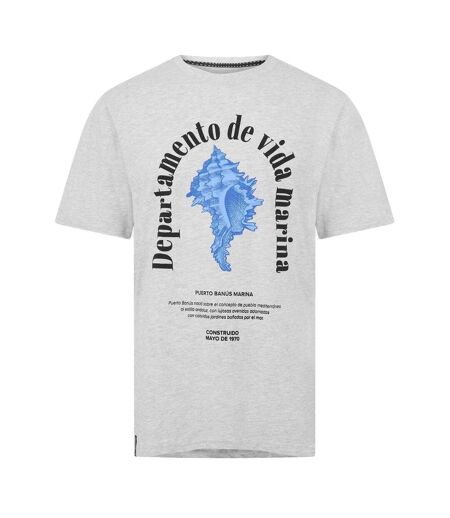 Unisex Adult Greenhill Regular T-shirt Ecru Marl Threadbare