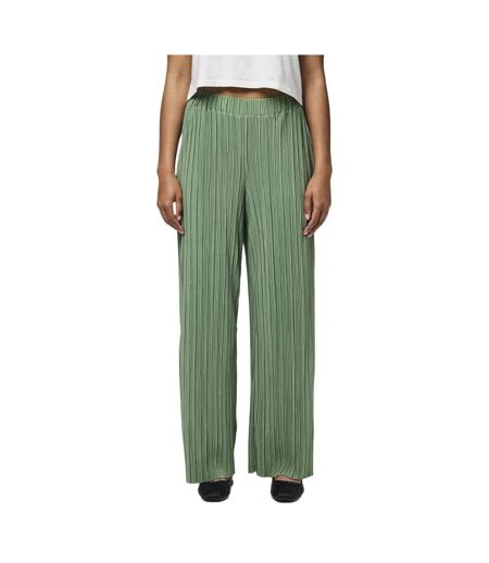 Pantalon fluide plissé vert femme pieces pammi