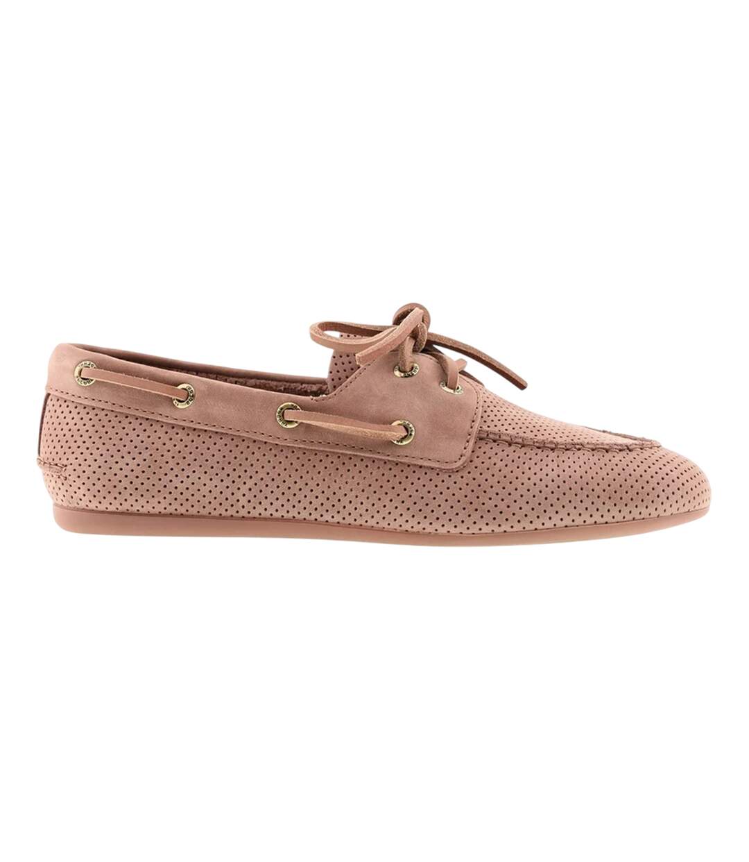 Womens/ladies Perforated Slim Boat Shoes Amaretto Sperry-1