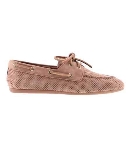 Womens/ladies Perforated Slim Boat Shoes Amaretto Sperry