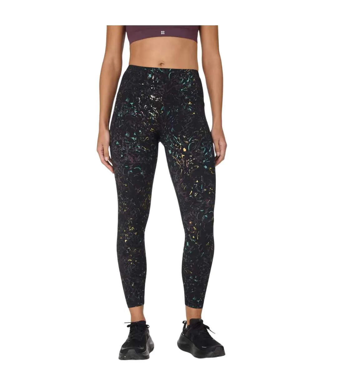 Legging Entraînement Motif/style Aluminium Femme Noir Sweaty Betty-3