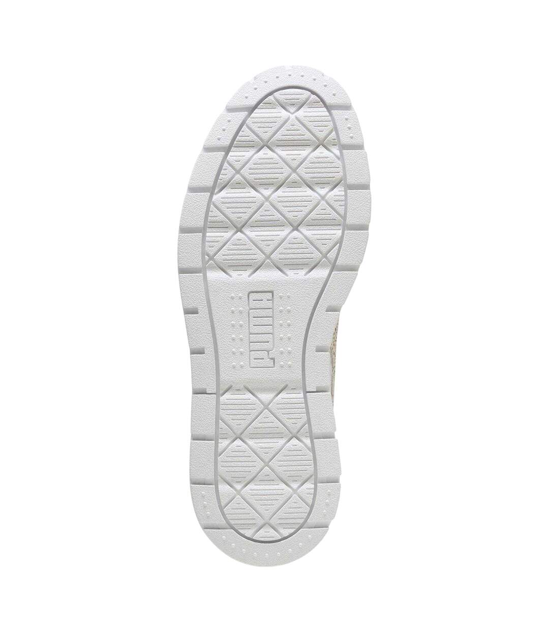 Womens/ladies Karmen Ii Leather Platform Trainers White Leopard Puma-4