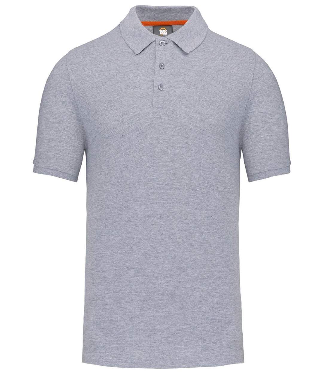 Polo de travail écoresponsable - Homme - WK207 - gris chiné