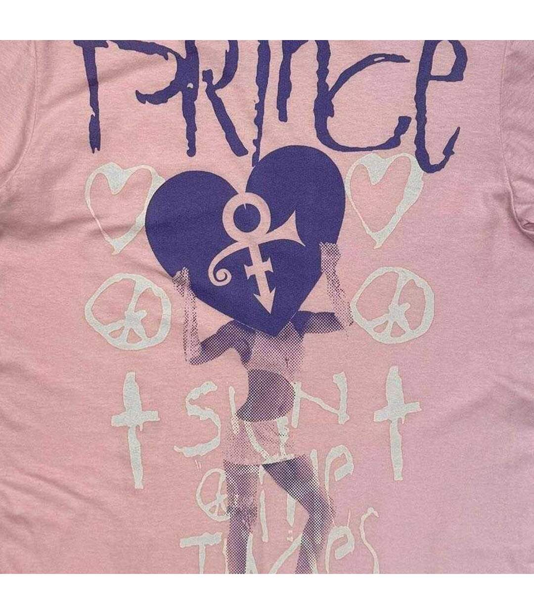 T-shirt Motif/style Guitare Sign Of The Times Adulte Rose Prince-4