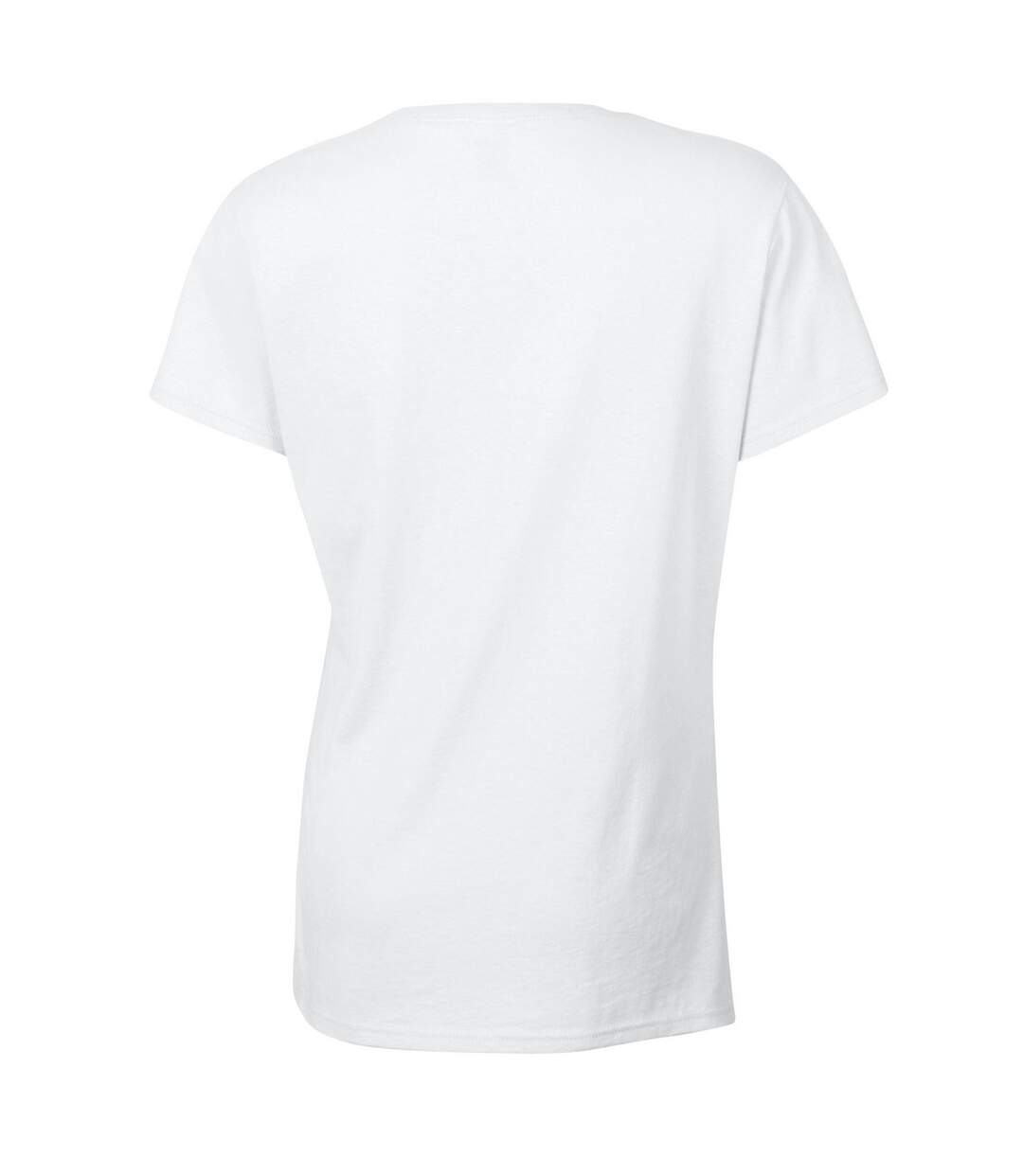 Womens/ladies Heavy Cotton T-shirt White Gildan-2