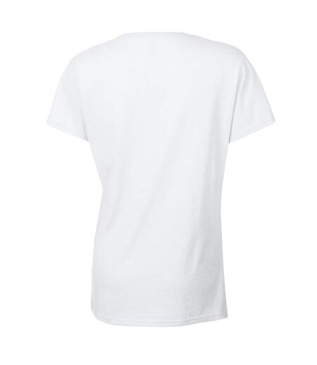 Womens/ladies Heavy Cotton T-shirt White Gildan