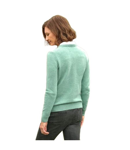 Pull Motif/style Classique Femme Vert Minéral WoolOvers