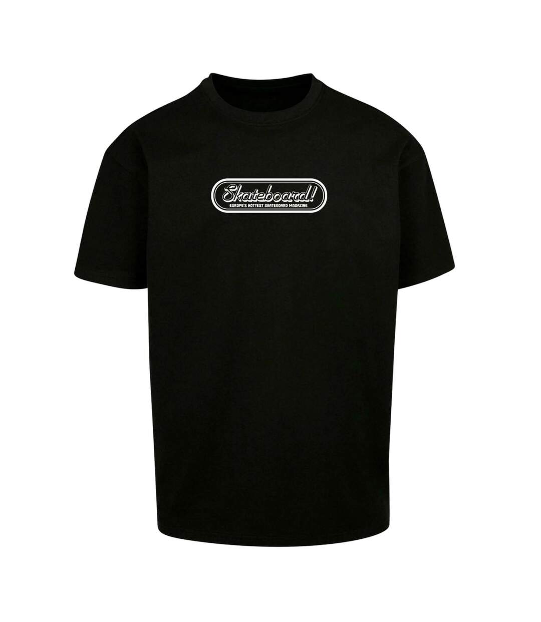 Mens The Skateboard Magazin Logo Oversized T-shirt Noir MerchCode-2