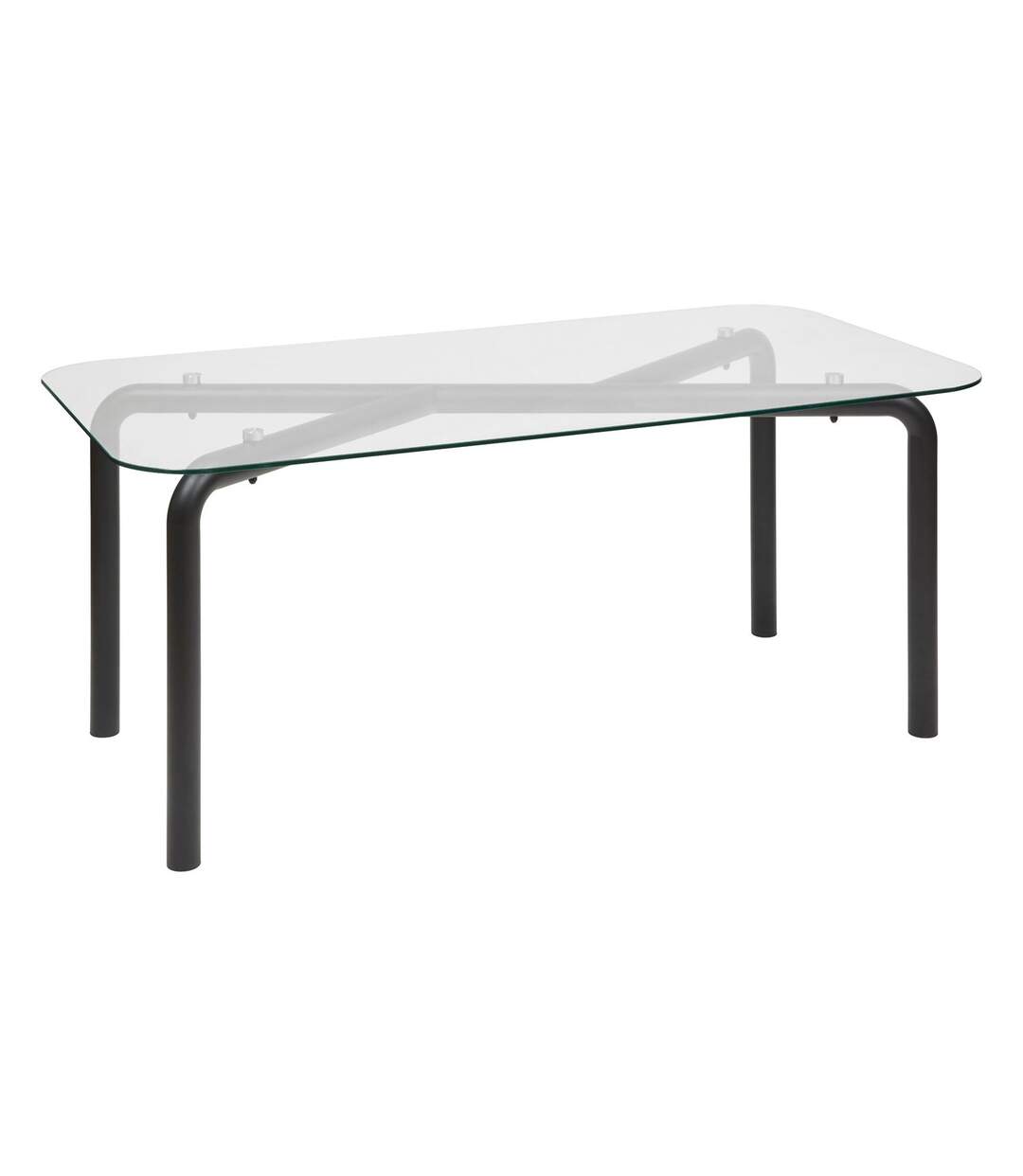 Table à manger en verre pour 6 personnes HECATE - Noir-1