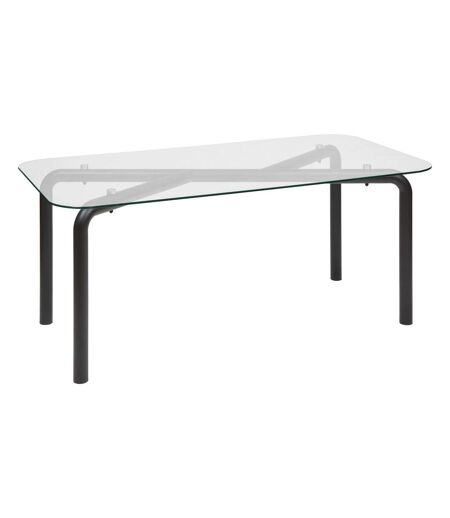 Table à manger en verre pour 6 personnes HECATE - Noir