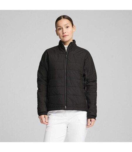 Womens/ladies Kyley Performance Quilted Golf Jacket  Black Puma