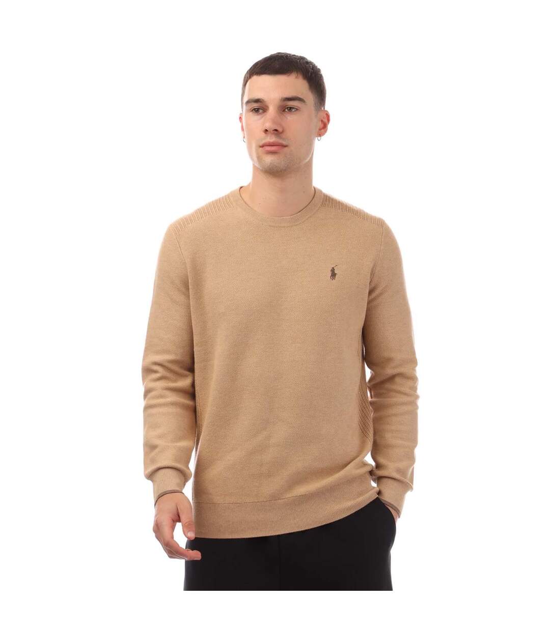 Sweat Style Tricoté Homme Brun-beige Ralph Lauren-2