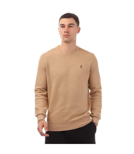 Sweat Style Tricoté Homme Brun-beige Ralph Lauren