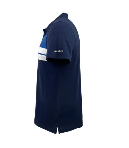 Mens Stripe Polo Shirt Navy Canterbury