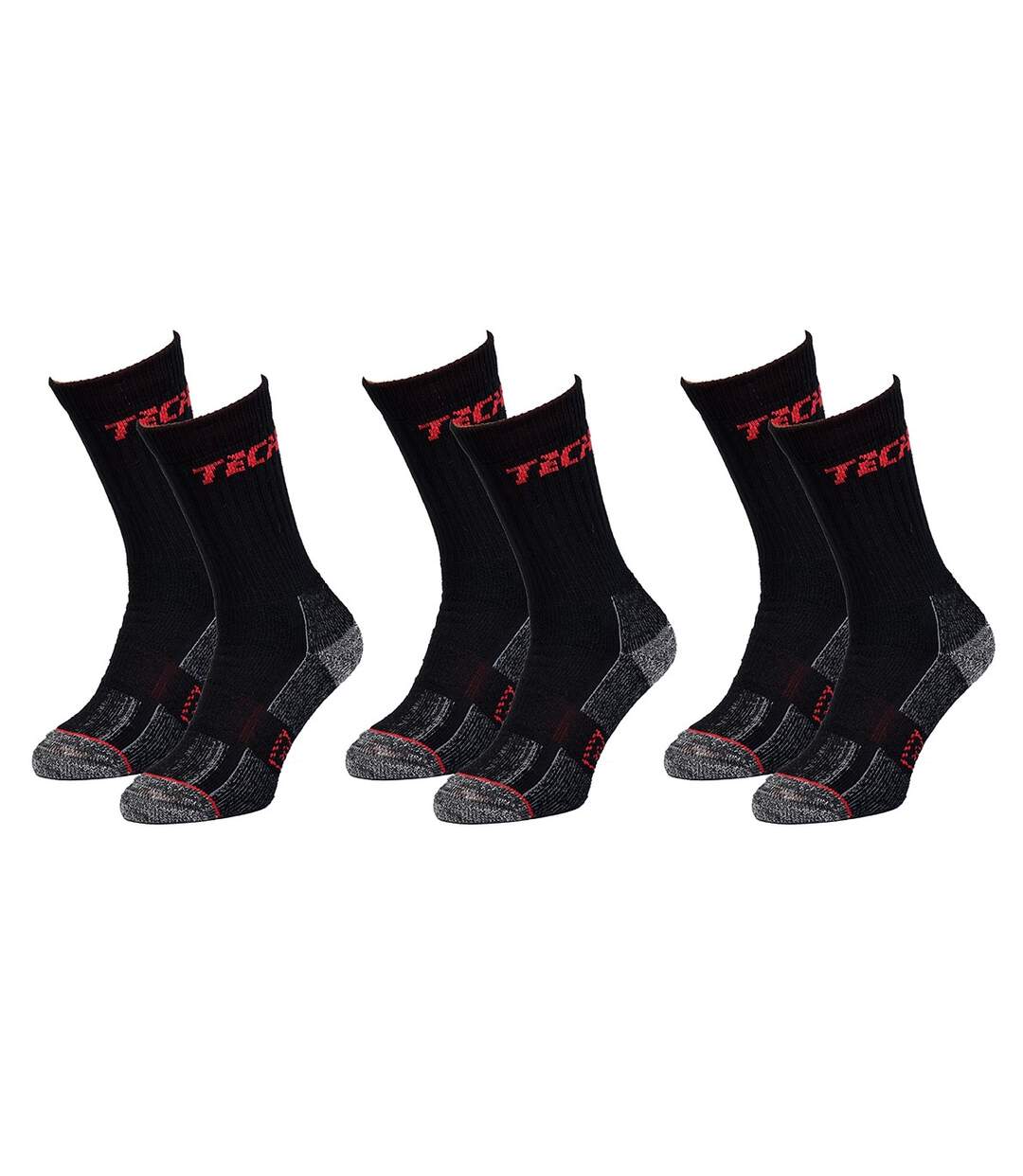 Chaussettes de Travail LA RURALE pour Homme Résistance et Qualité Pro Pack de 3 TECH CORDURA Noir