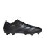 Mens Predator 24 League Leather Firm Ground Football Boots Core Black Carbon Grey Adidas-1