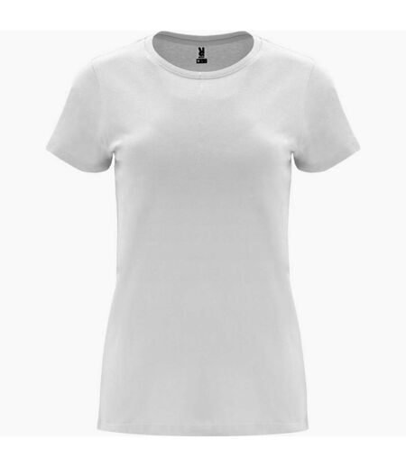 Womens/ladies Capri Short-sleeved T-shirt White Roly