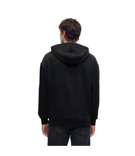 Mens Box Long-sleeved Hoodie Black Boss