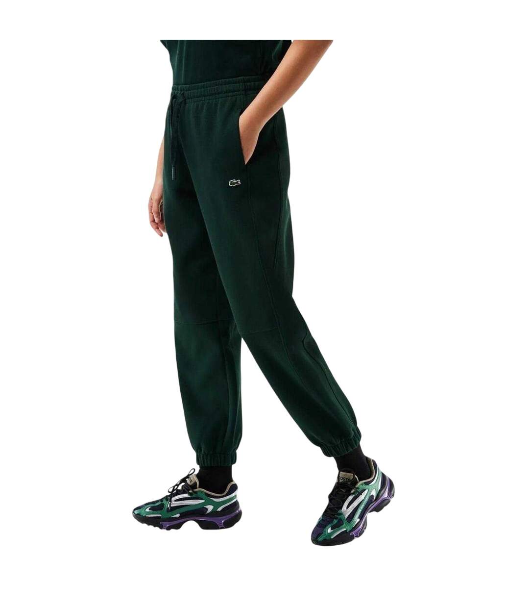 Womens/ladies Fleece Joggers Green Lacoste-2