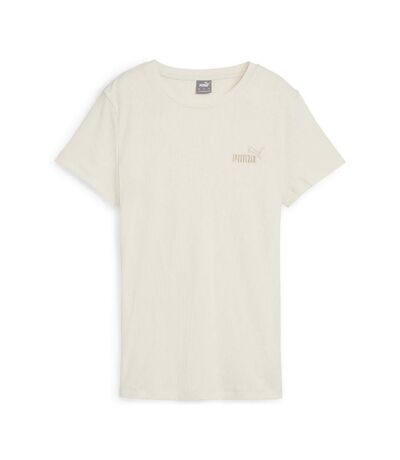 T-shirt beige femme puma elevated - l