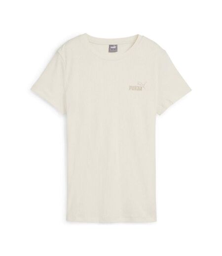 T-shirt beige femme puma elevated - l