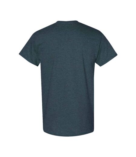 Gildan Mens Heavy Cotton Short Sleeve T-Shirt (Pack of 5) (Dark Heather)