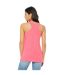 Womens/ladies racerback flowy tank top neon pink Bella + Canvas