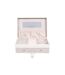 Boîte à Bijoux Design Lena 25cm Rose & Blanc-5