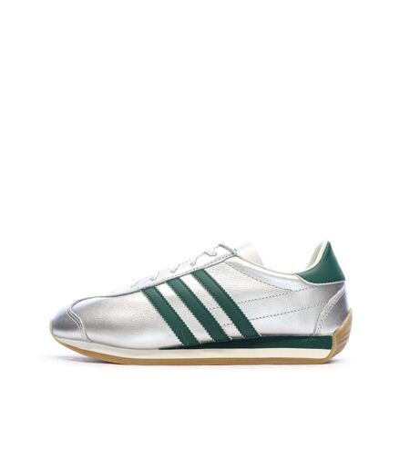 Baskets argent/vert femme adidas country