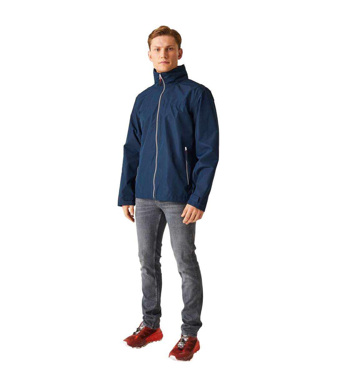Mens Waterproof Soft Shell Jacket Navy Classic Red Regatta Professional-2