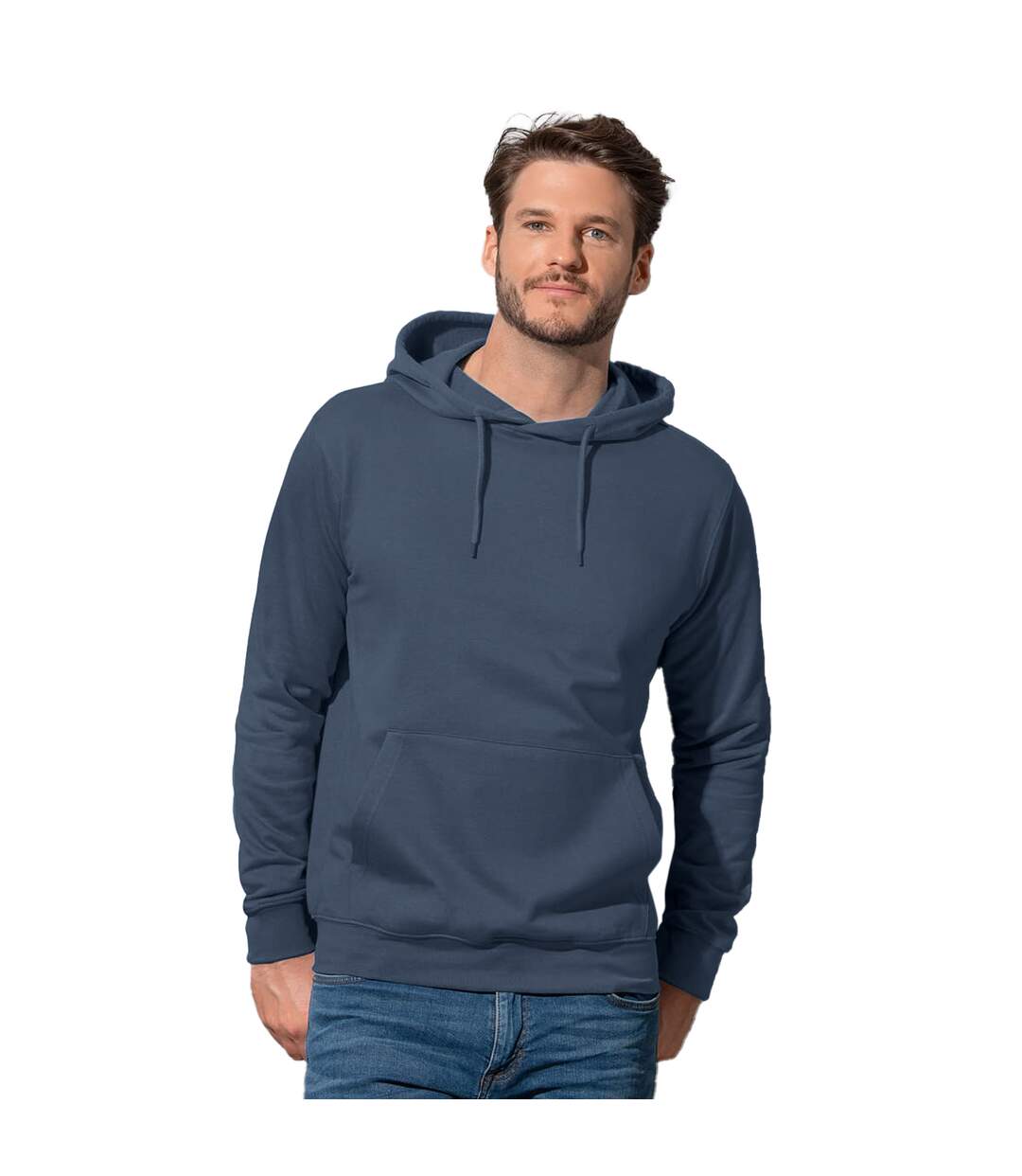 Sweat-shirt à capuche classique homme bleu marine Stedman