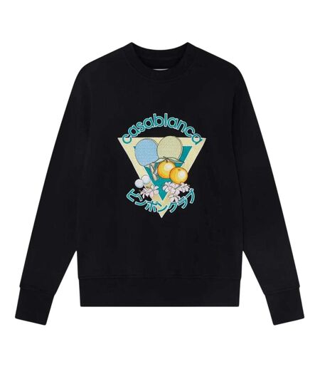 Unisex Adult Ping Pong Club Embroidered Sweatshirt Black Casablanca