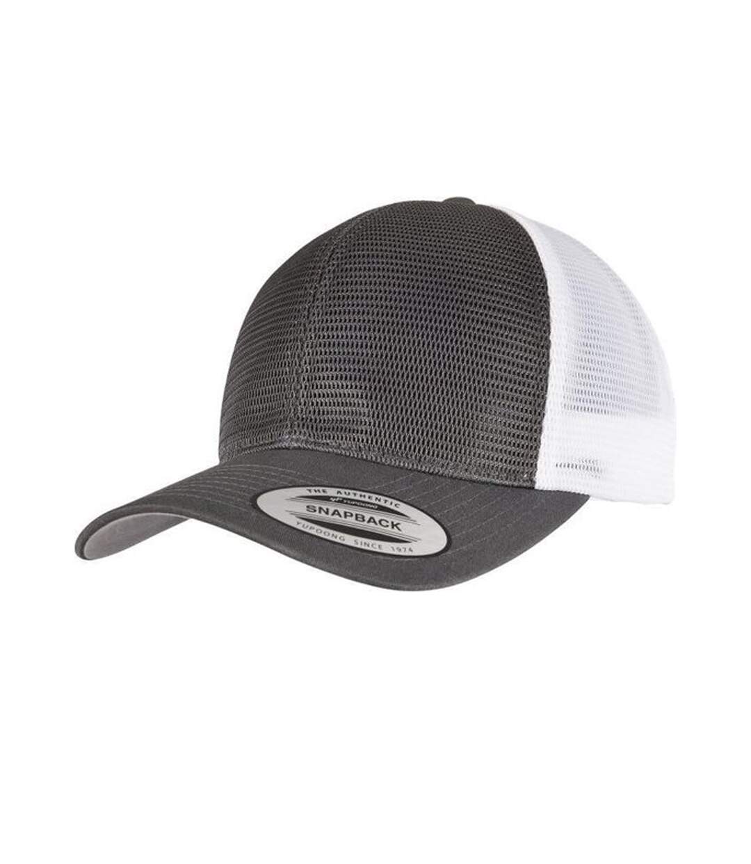 Casquette Motif/style Deux Tons Charbon Blanc Flexfit-1
