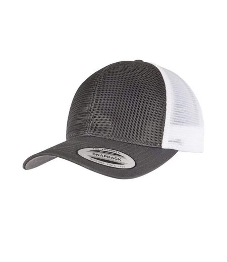 Casquette Motif/style Deux Tons Charbon Blanc Flexfit