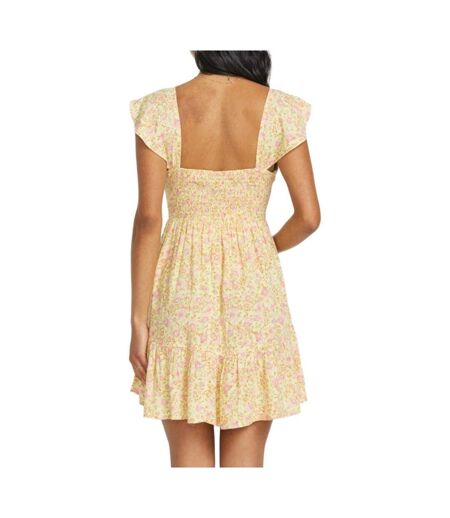 Robe jaune à fleurs femme billabong sweet bouquet