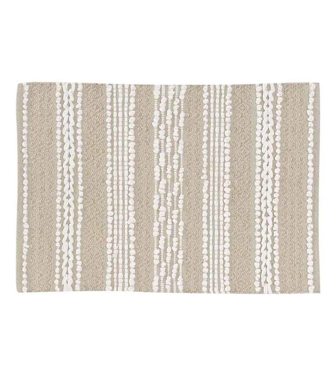 Tapis Déco Blanca 60x90cm Naturel & Blanc-1