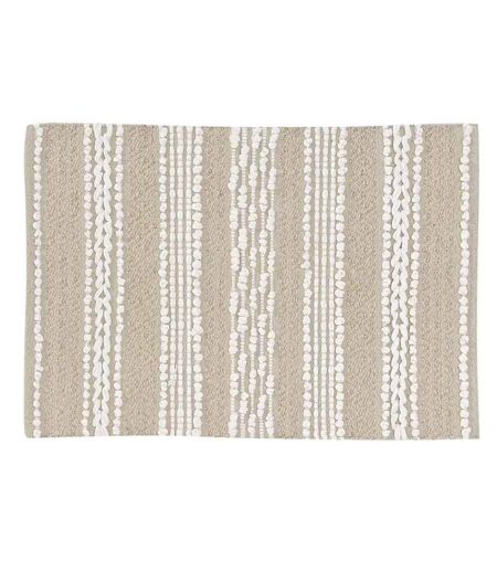Tapis Déco Blanca 60x90cm Naturel & Blanc