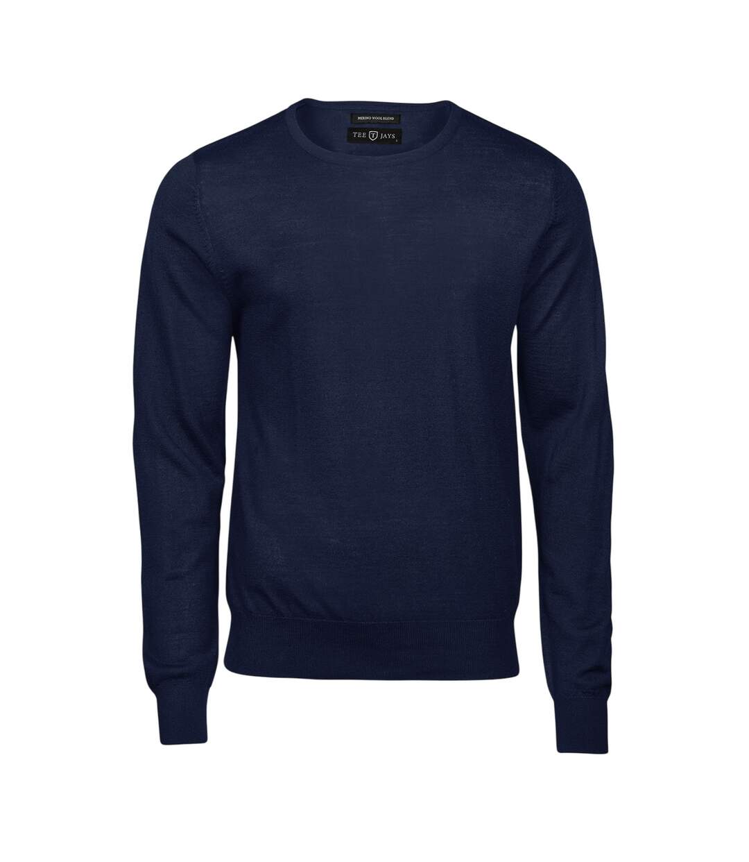 Mens Plain Crew Neck Sweatshirt Navy Tee Jays-2