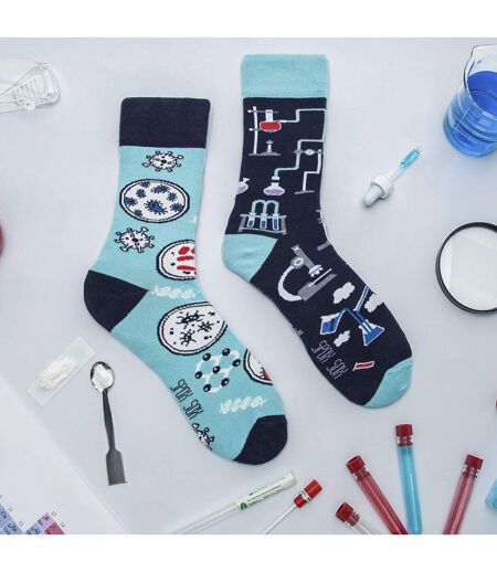 1 Pack Unisex Mismatched Novelty Odd Socks - Laboratory